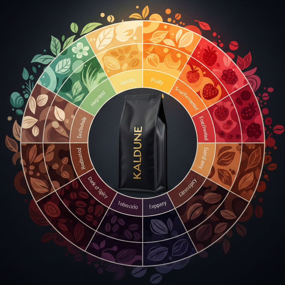 چرخ طعمی قهوه (Flavor Wheel) چیست؟ آموزش چشیدن و کاپینگ قهوه مثل یک حرفه‌ای