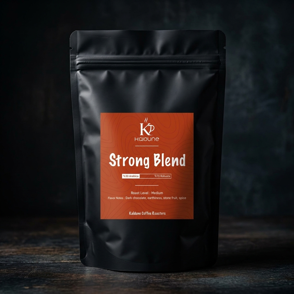 قهوه استرانگ (Strong blend) - ۷۰٪ روبوستا و ۳۰٪ عربیکا